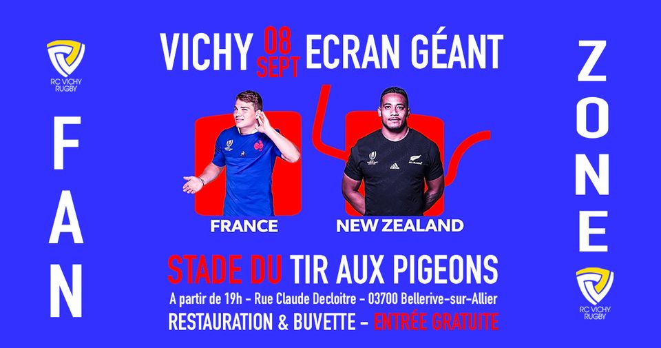 Fanion France / Nouvelle-Zélande - Coupe Du Monde De Rugby 2023 - Tissu - NEUF